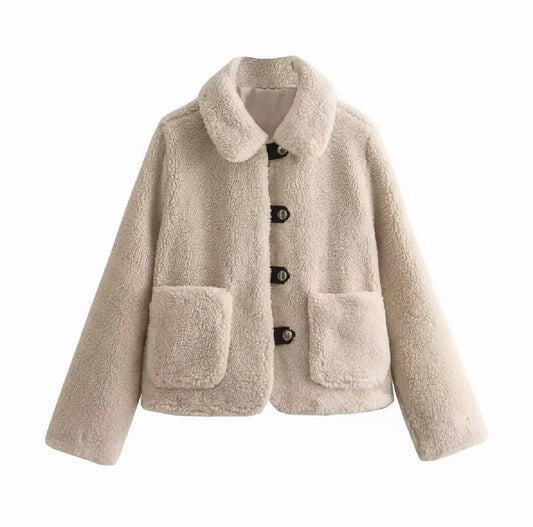 Giacca abbottonata con collo a revers