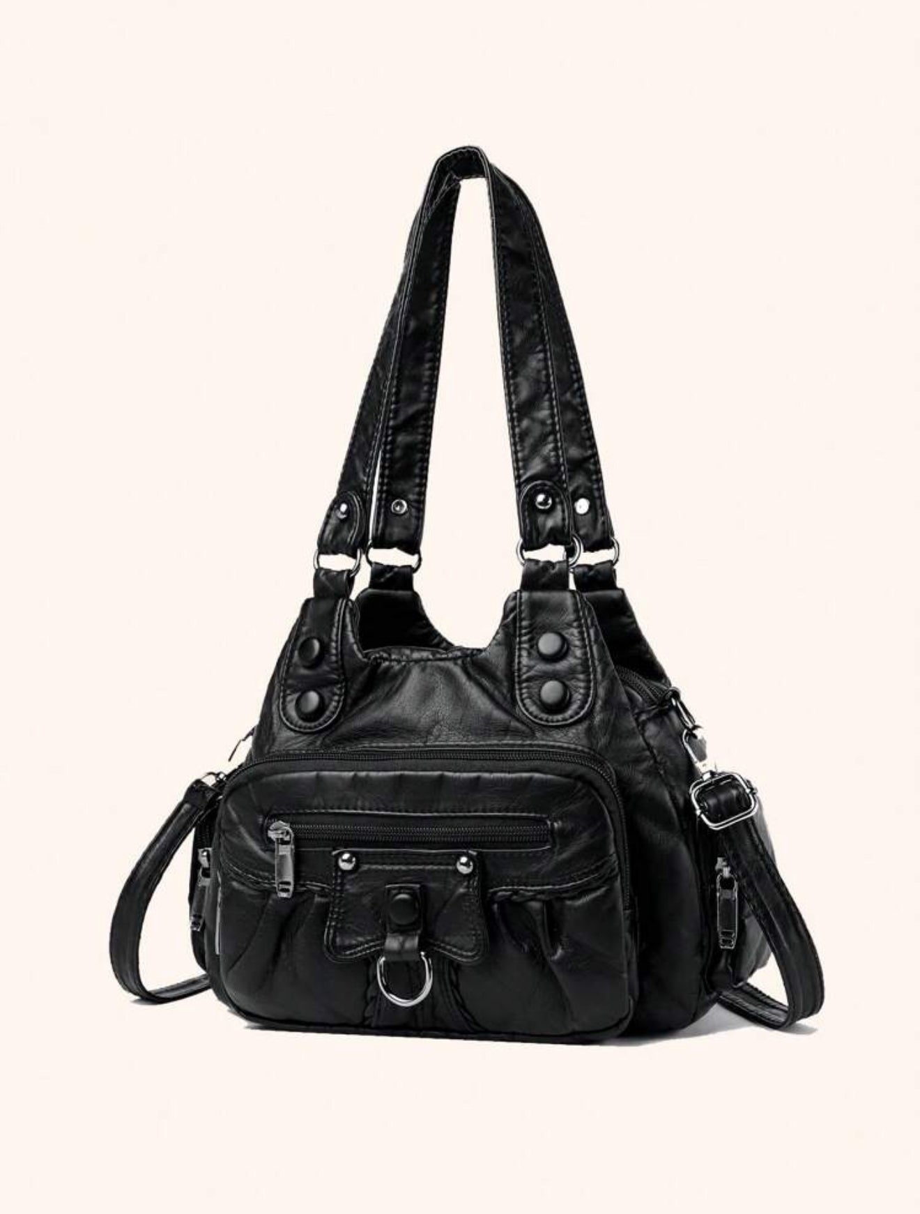 SAC VELOURS EN CUIR PU