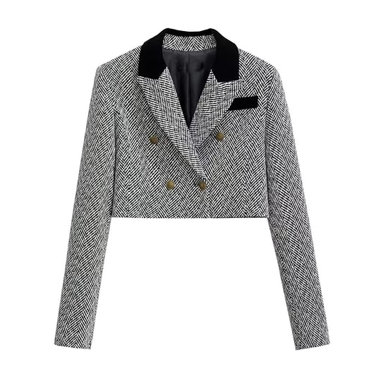 Blazer court croisé • Femme