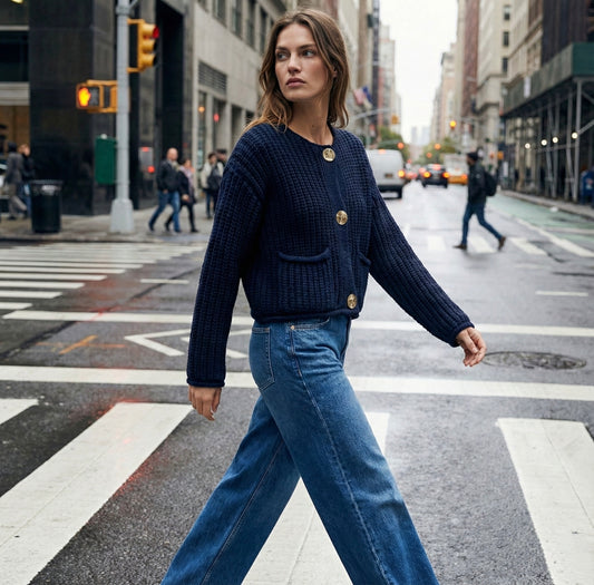 CARDIGAN STRUCTURÉ À BOUTONS DORÉS