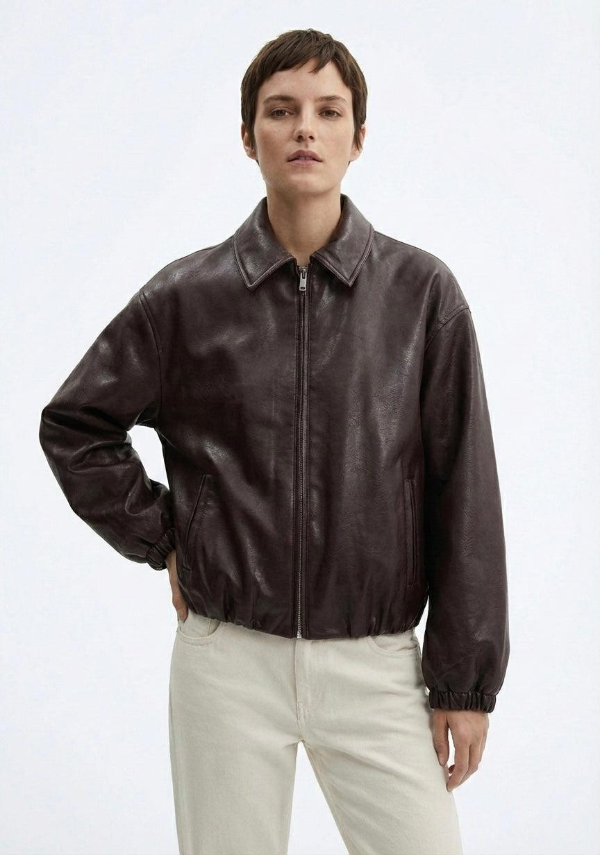 BLOUSON ZIPPÉ À COL CLASSIQUE