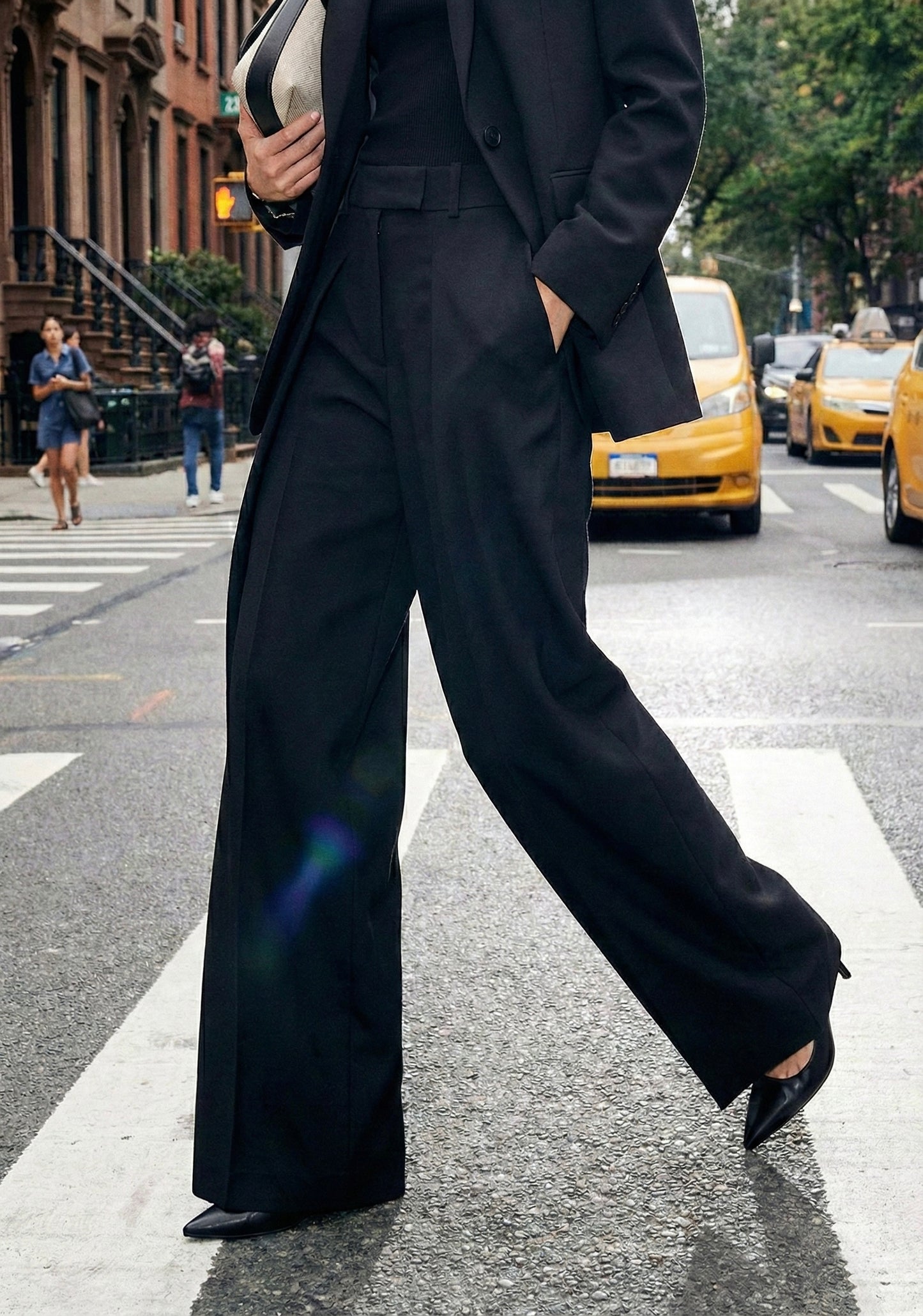 PANTALON LARGE À PINCE