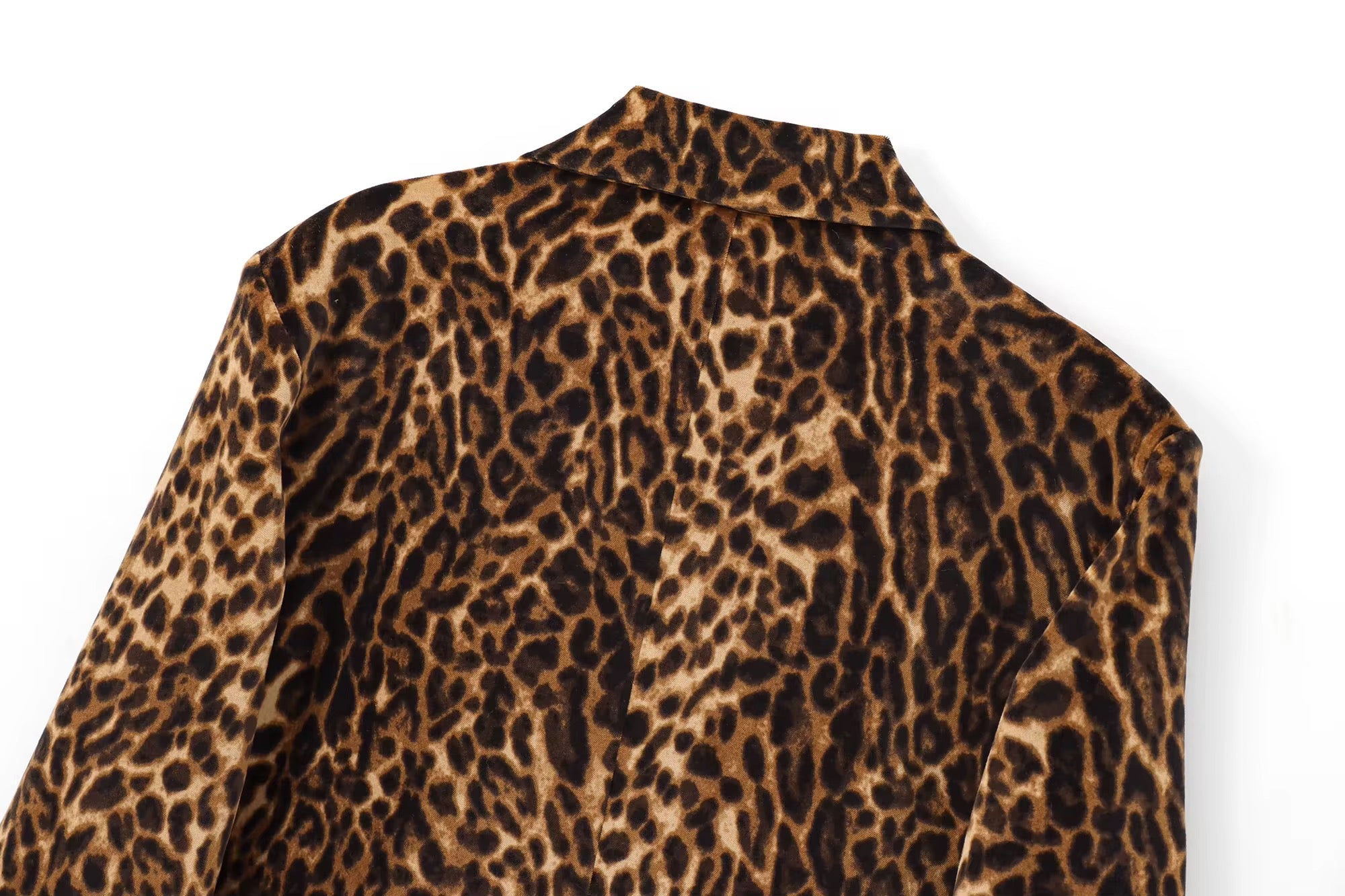 Blazer corto effetto leopardato 