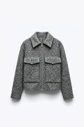KNITTED CROPPED JACKET