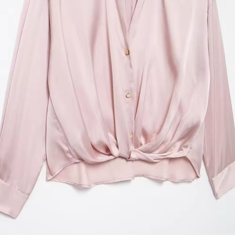 Chemise large en satin • Femme