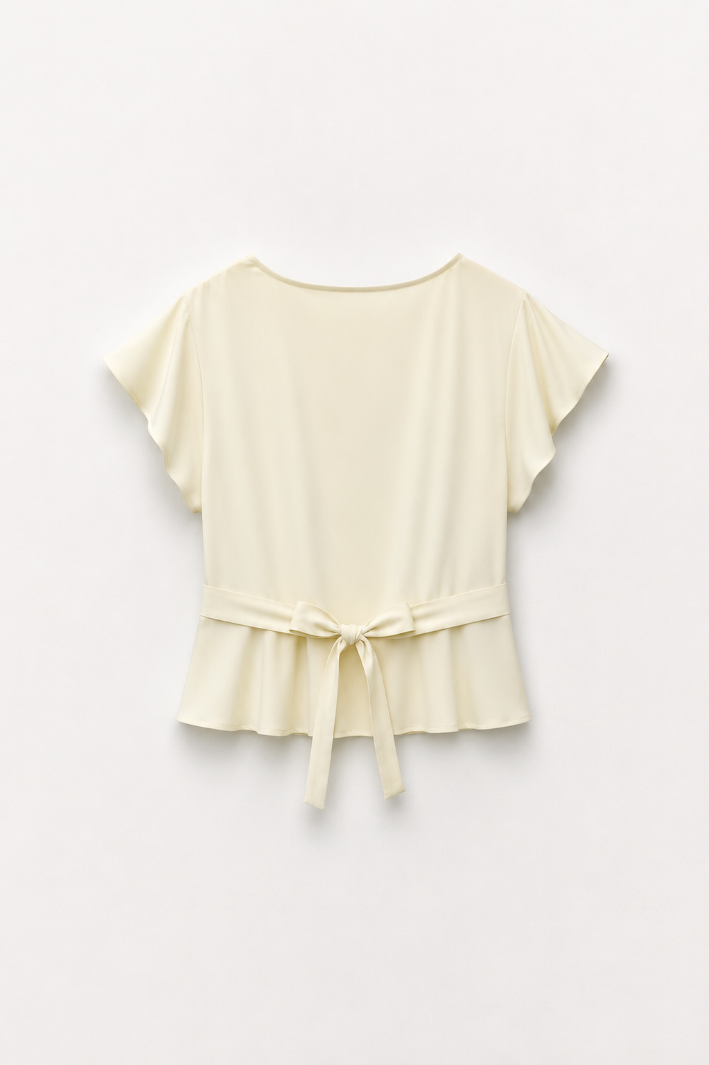 BLOUSE CACHE-CŒUR À VOLANTS