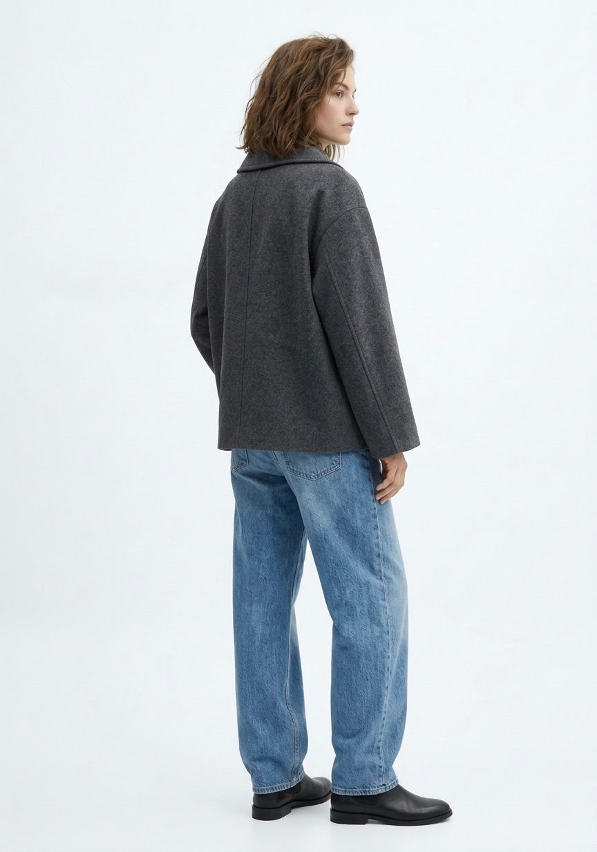 MANTEAU OVERSIZE À COL DRAPÉ