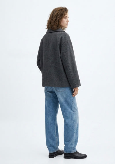 MANTEAU OVERSIZE À COL DRAPÉ