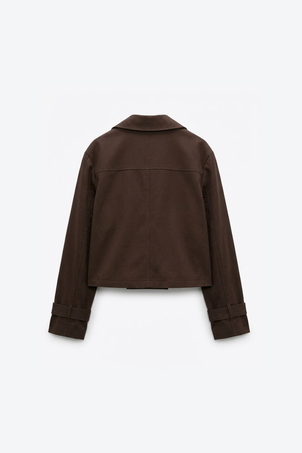 TRENCH-COAT COURT À DOUBLE BOUTONNAGE MARRON