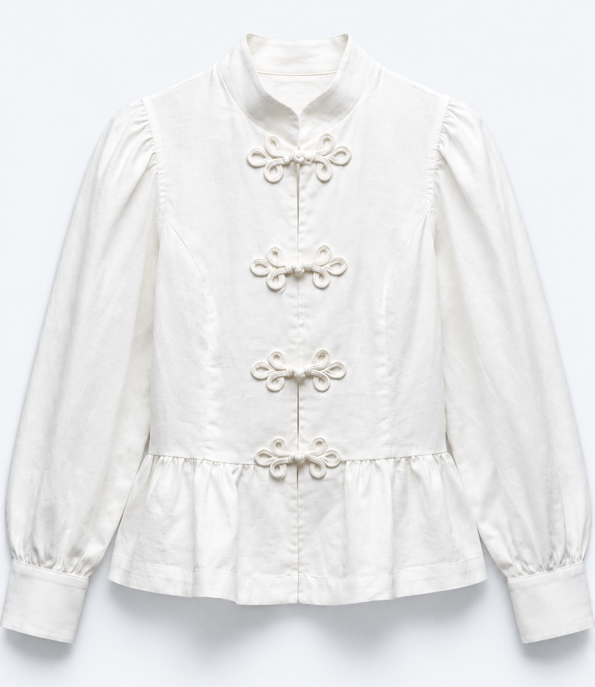 BLOUSE À COL OFFICIER ET PASSAMANTERIE
