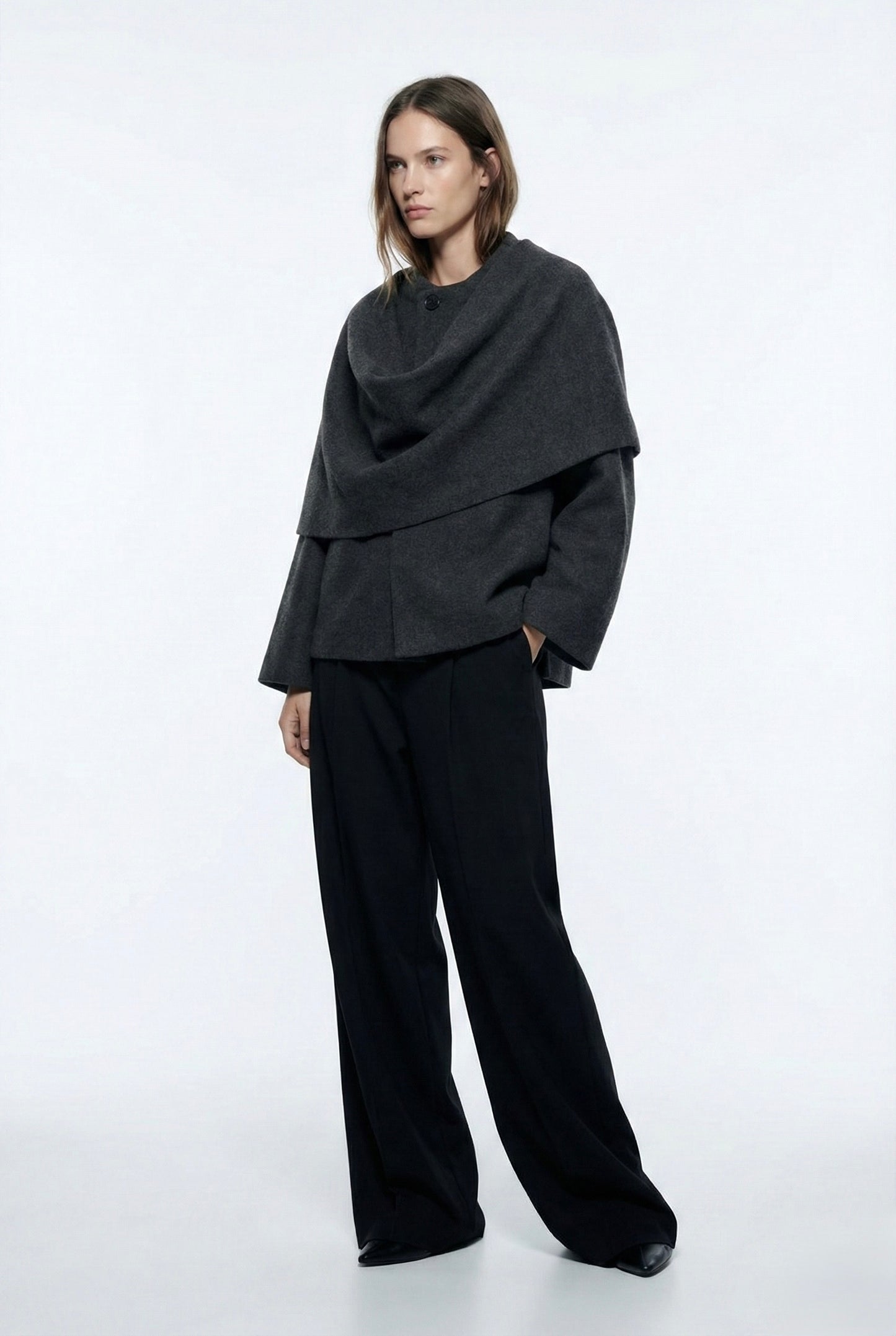 VESTE CAP EFFET LAINE