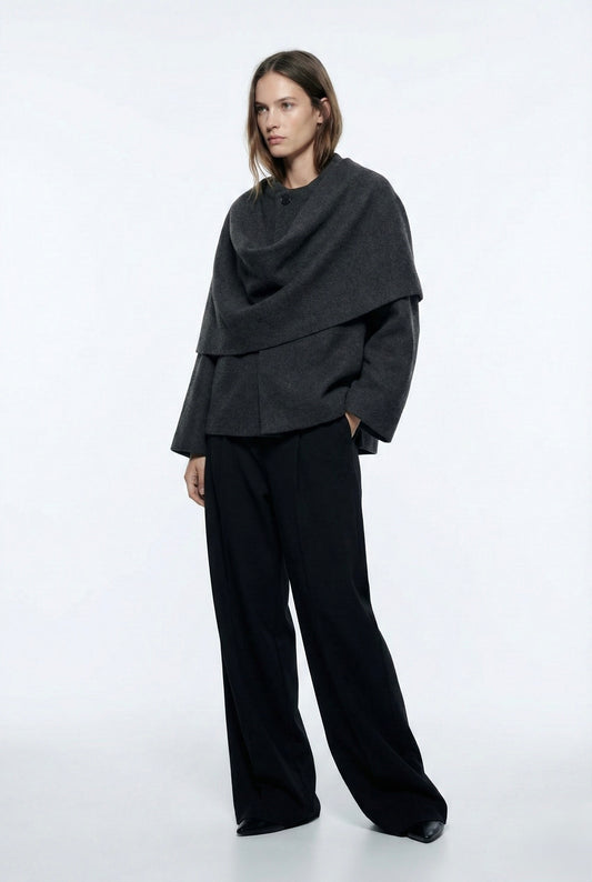 VESTE CAP EFFET LAINE