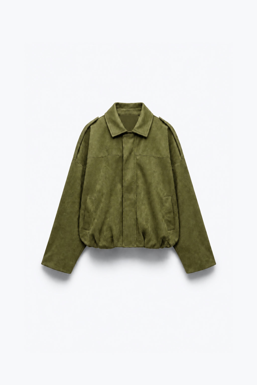 Loose Suede Effect Jacket
