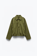 Loose Suede Effect Jacket