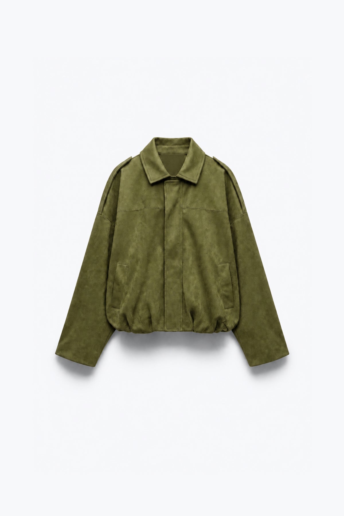 Loose Suede Effect Jacket