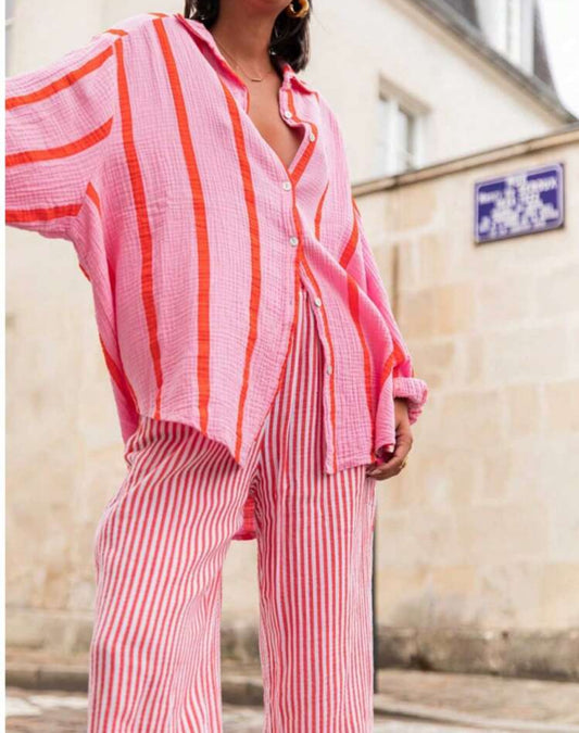CHEMISE LARGE RAYÉE