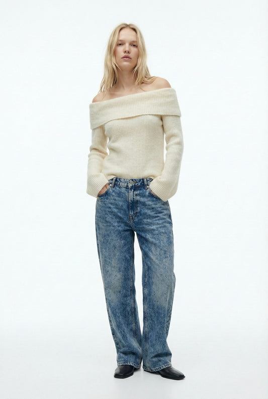 PULL MAILLE ÉPAULES DÉGAGÉES