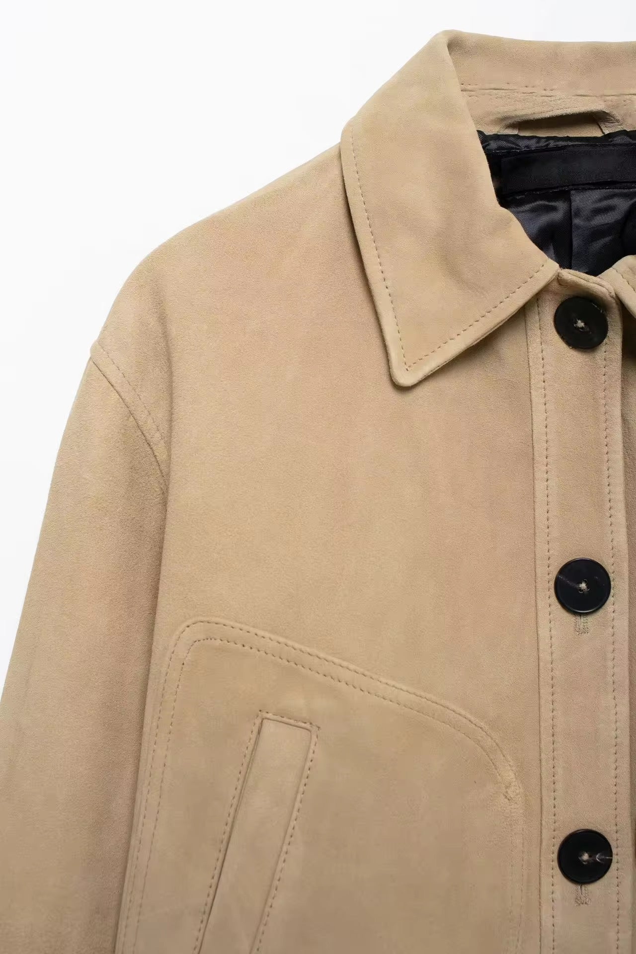 VESTE COURTE AVEC DAIM