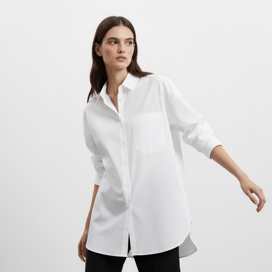 CHEMISE DROITE À POCHE POITRINE