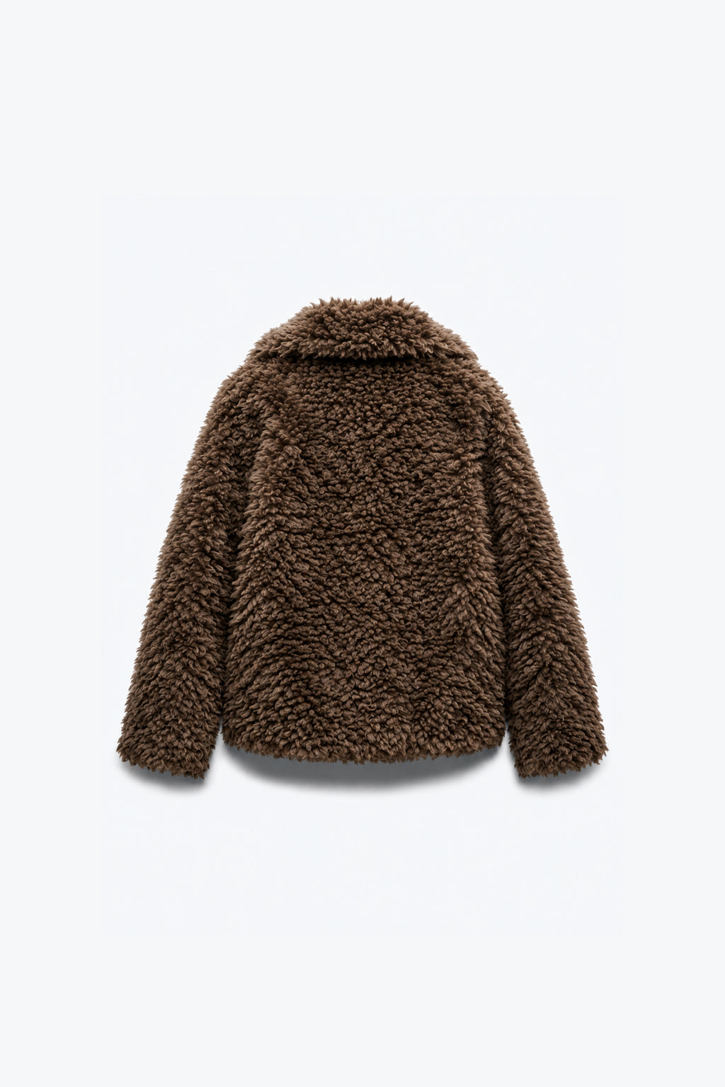 MANTEAU EFFET FOURRURE BOUCLÉE