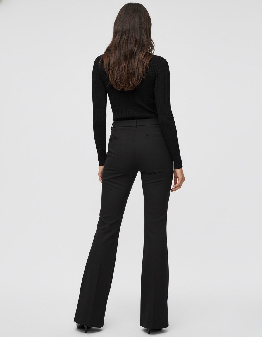 PANTALON ÉVASÉ TAILLE HAUTE