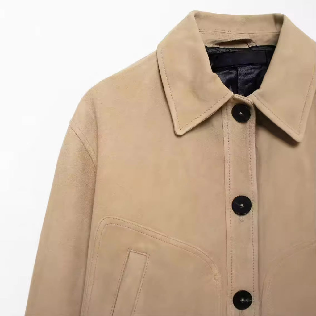 VESTE COURTE AVEC DAIM