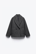 MANTEAU OVERSIZE À COL DRAPÉ
