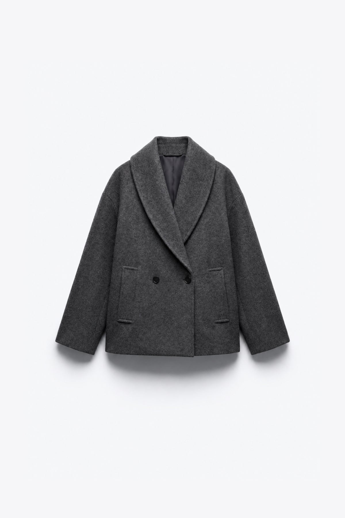 MANTEAU OVERSIZE À COL DRAPÉ