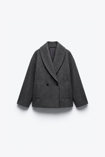 OVERSIZED DRAPE COLLAR COAT