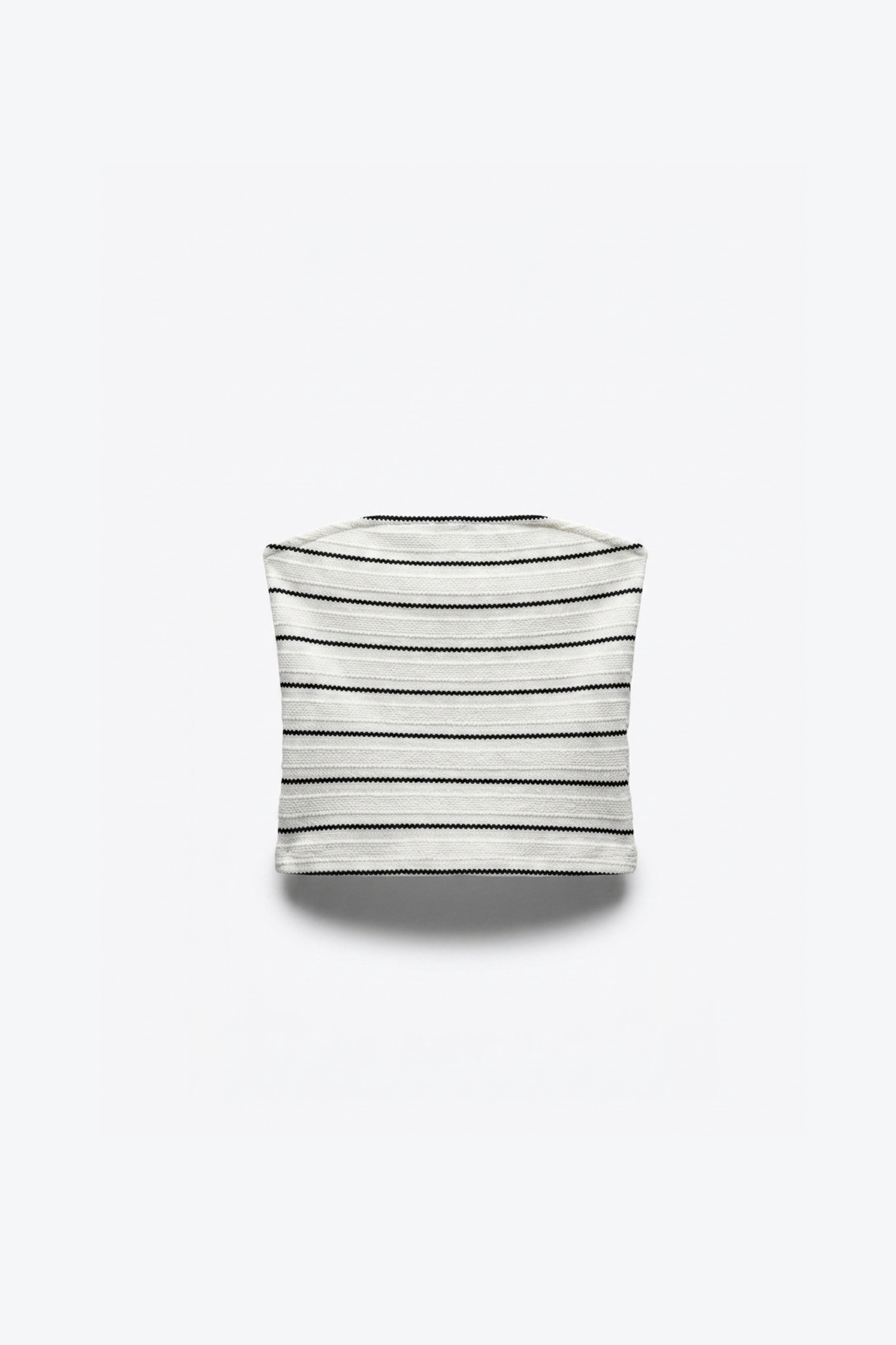 TOP CROPPED EN TRICOT FIN RAYÉ