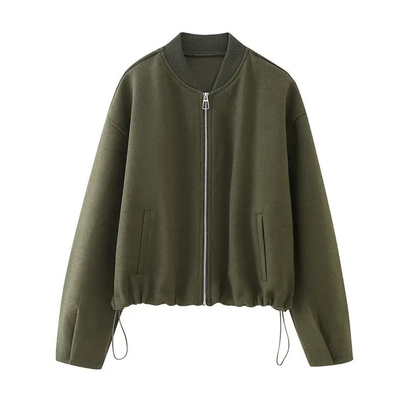 BLOUSON BOMBER ÉLASTIQUÉ EN BAS