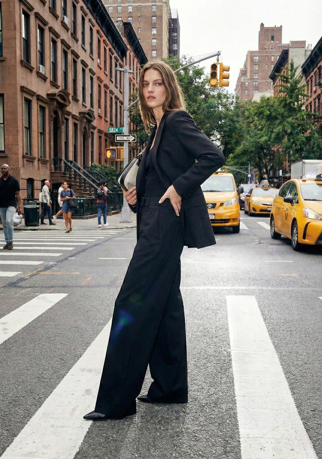 PANTALON LARGE À PINCE