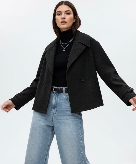 CABAN COURT DOUBLE BOUTONNAGE