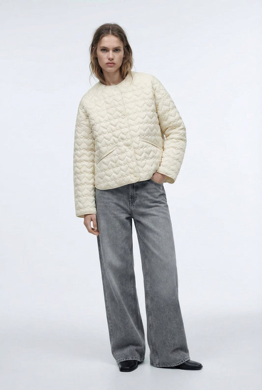 VESTE MATELASSÉE À MOTIFS CŒUR