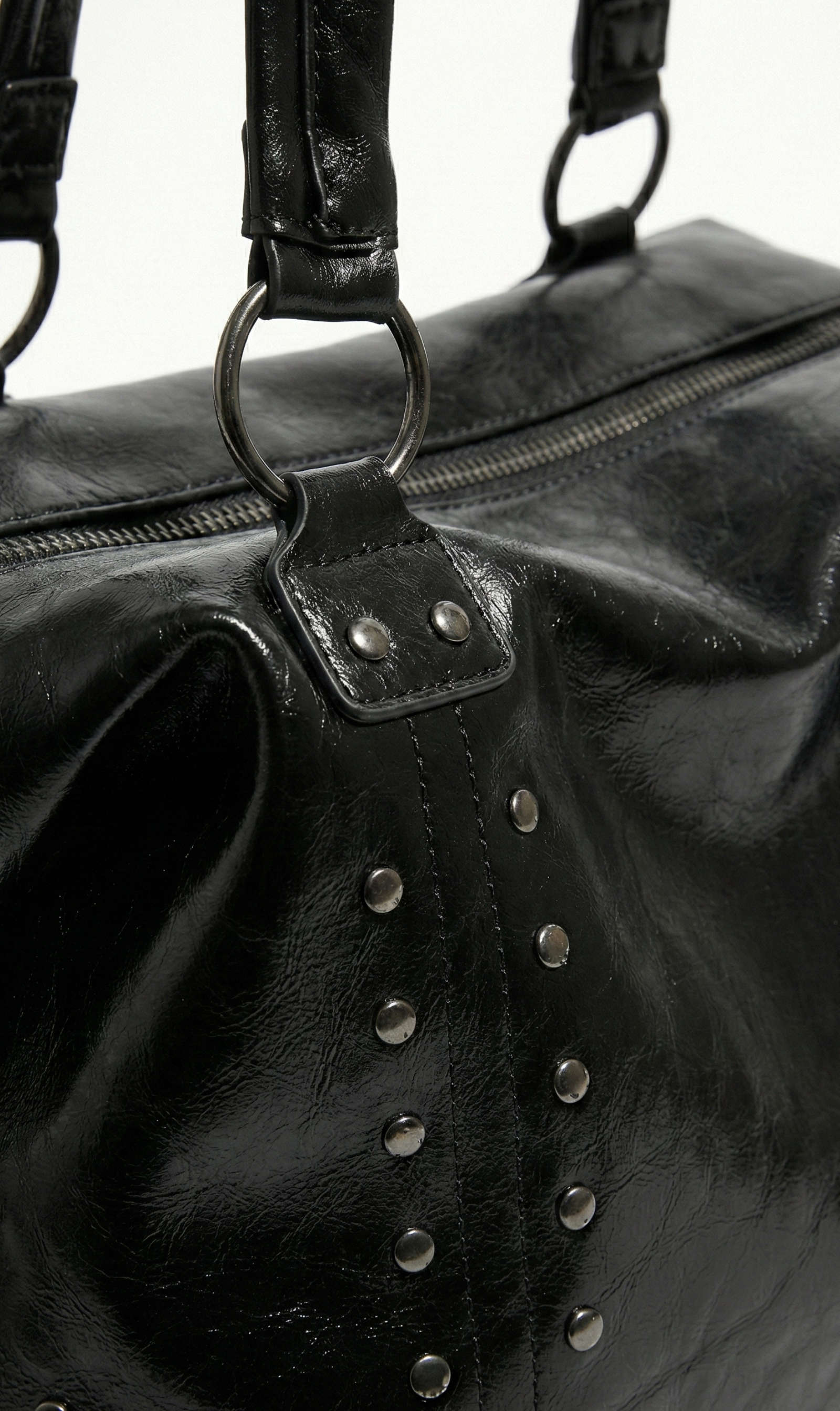 SAC ÉPAULE À RIVETS STRUCTURÉ