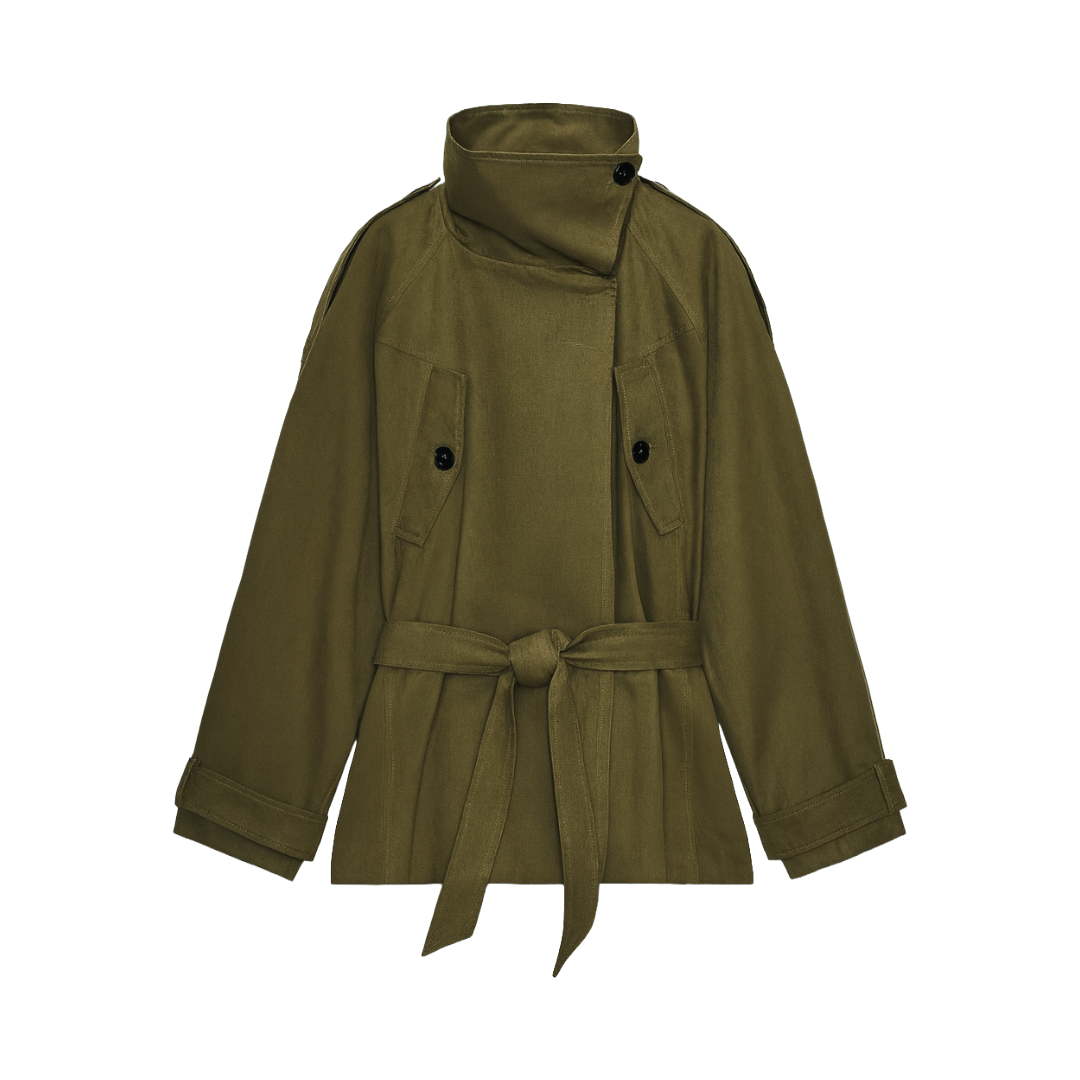 VESTE STRUCTURÉE À COL MONTANT