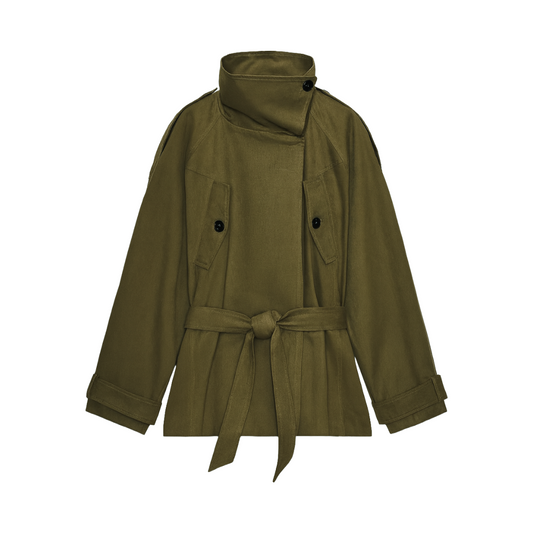 VESTE STRUCTURÉE À COL MONTANT