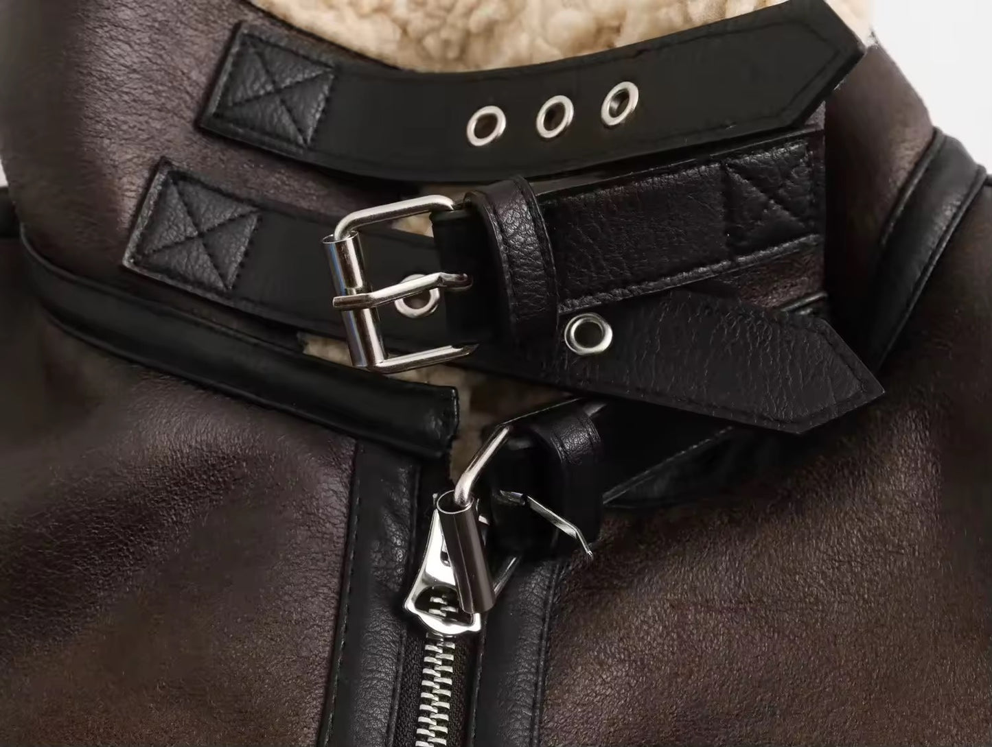 BLOUSON AVIATOR CEINTURÉ À ZIP