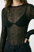 TOP NOIR EN MAILLE TRANSPARENTE