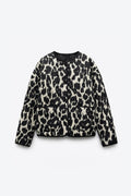 VESTE MATELASSÉE À IMPRIMÉ LÉOPARD