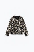 LEOPARD PRINT QUILTED JACKET