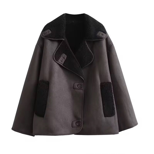 VESTE VINTAGE EN CUIR PU