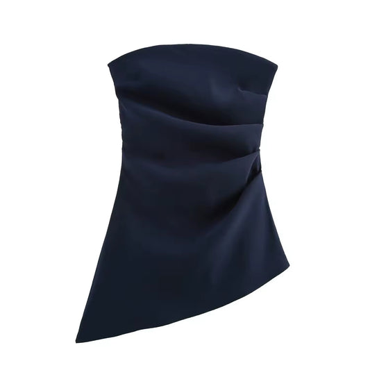 HAUT ASYMÉTRIQUE PLISS