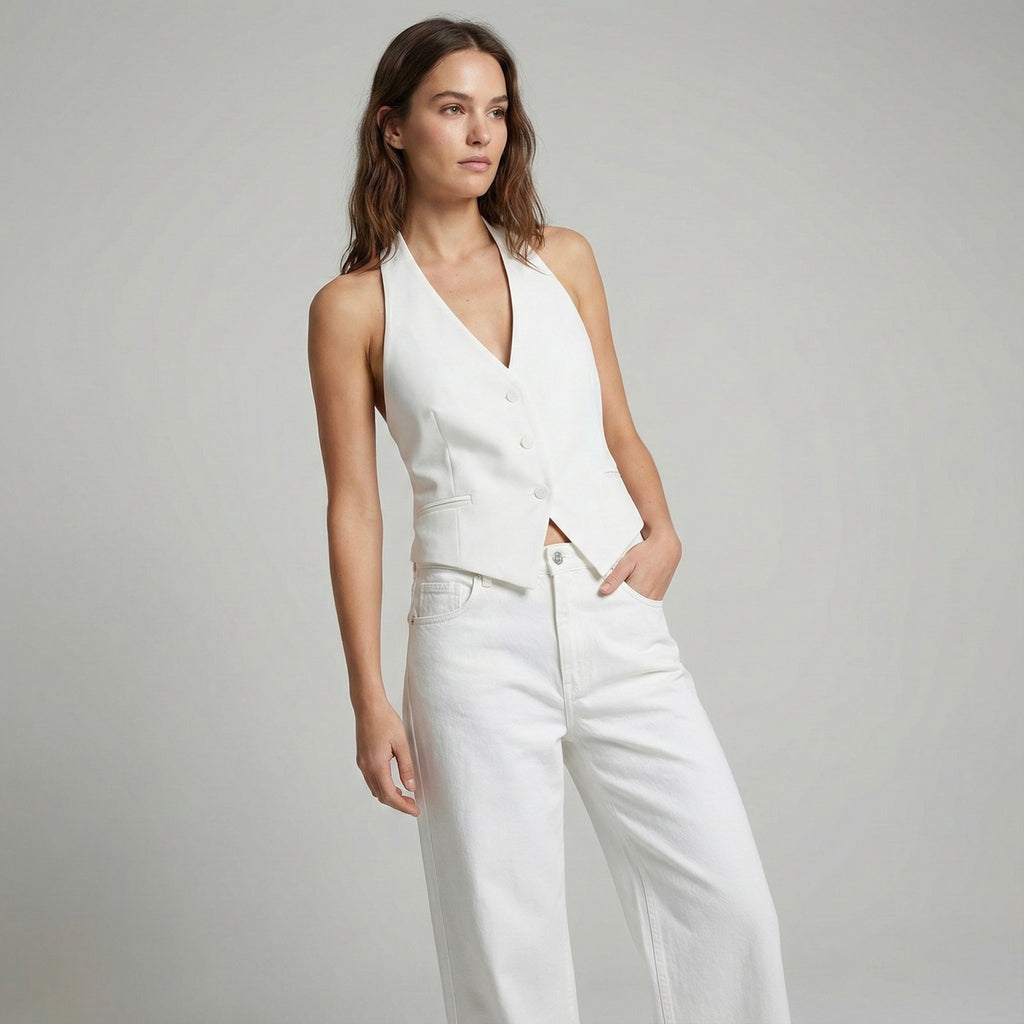 GILET AJUSTÉ AVEC DÉCOLLETÉ PLONGEANT