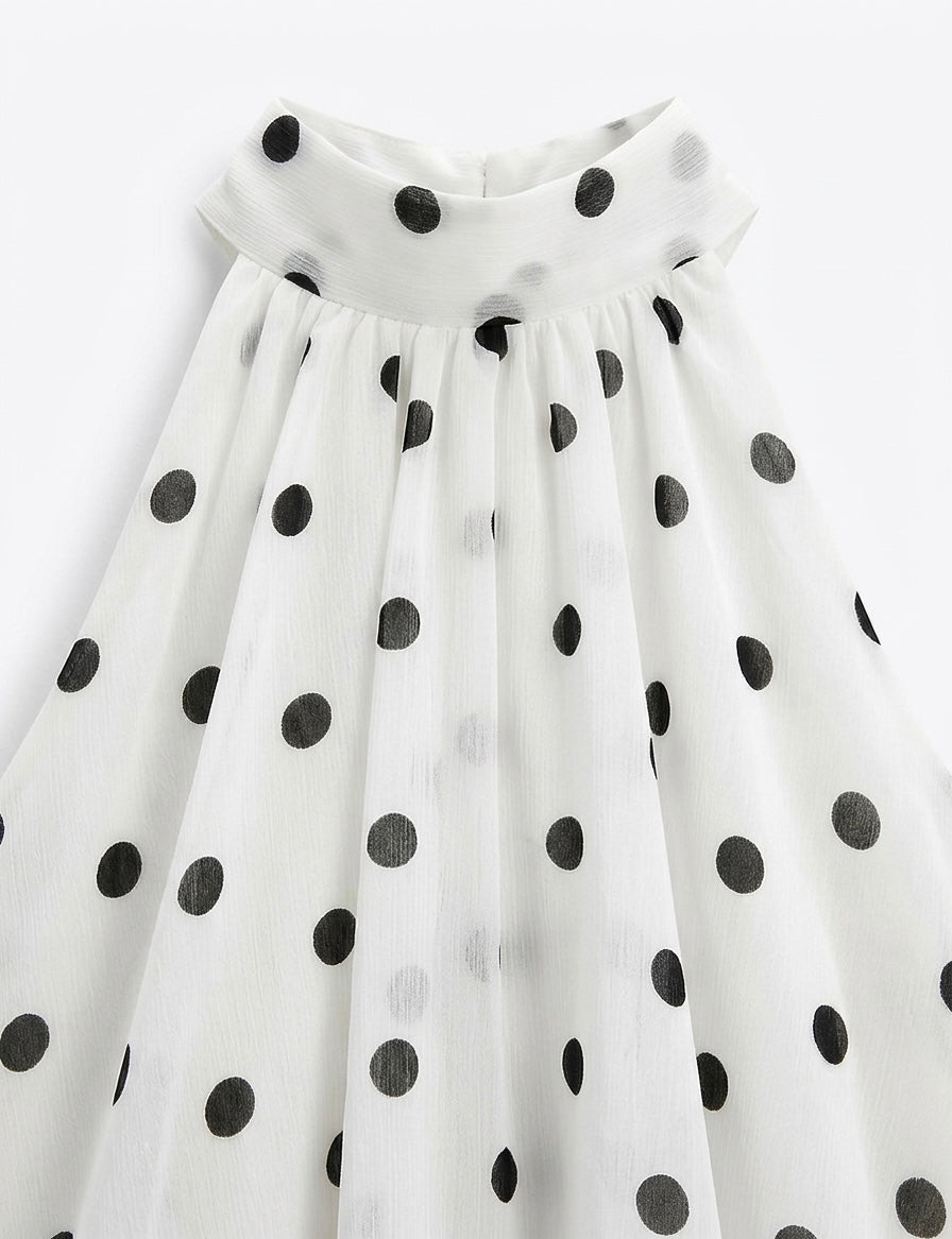 TOP LICOU AMPLE À POIS