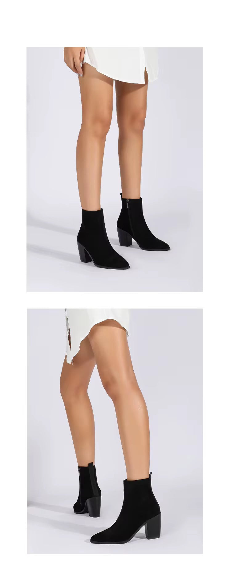 Bottines en cuir PU Suède