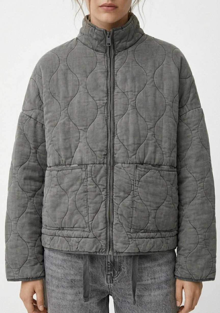 BLOUSON MATELASSÉ OVERSIZE À LIENS