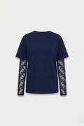 T-SHIRT DENTELLE MANCHES LONGUES