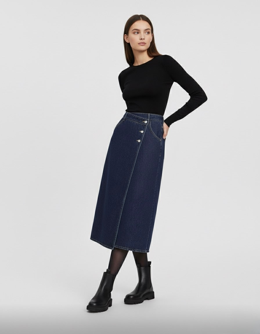 JUPE EN JEAN PORTEFEUILLE