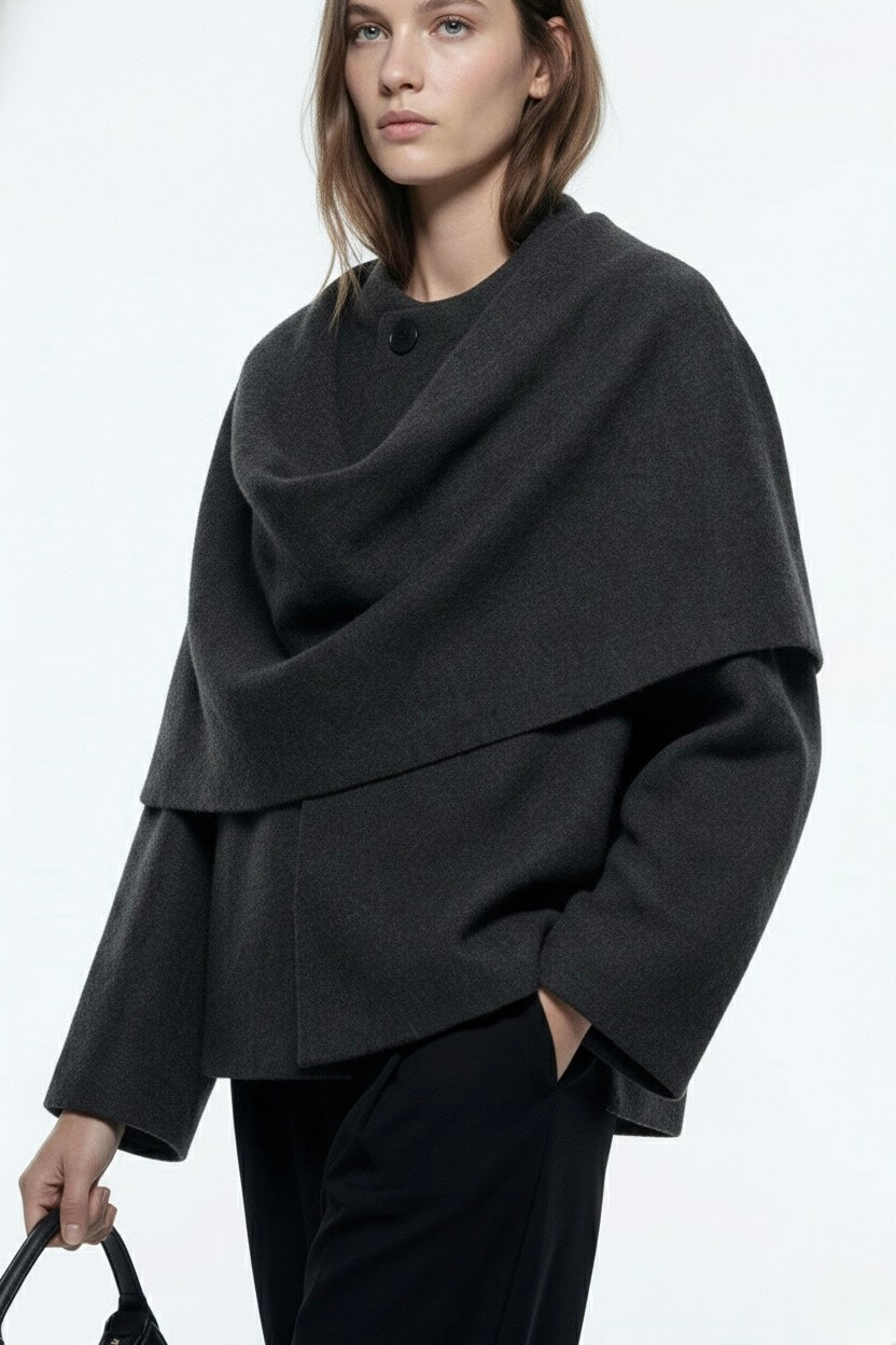 VESTE CAP EFFET LAINE